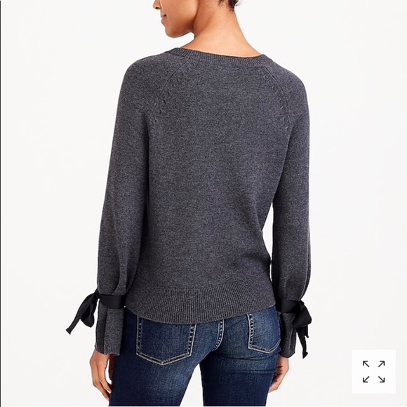 NWT - J Crew Factory Tie Bell-Sleeve Sweater - Picture 3 of 4
